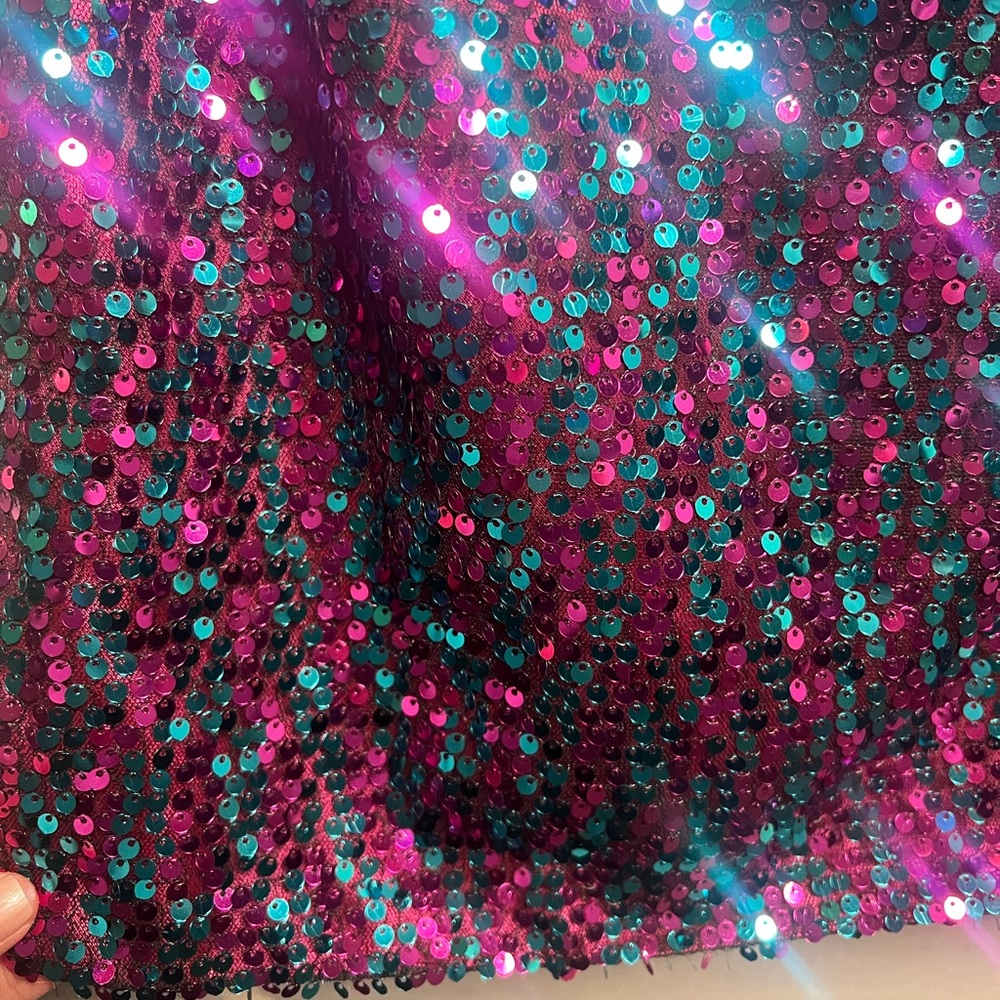 2000’s Frenchy Heather French Henry Sequin Strapless Dress Formal Pageant Prom - Picture 2 of 6
